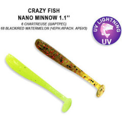 Силиконовая приманка Crazy Fish Nano Minnow 1.1" 68-27-89/91-5 / 27 мм/ Чеснок (16 шт.)