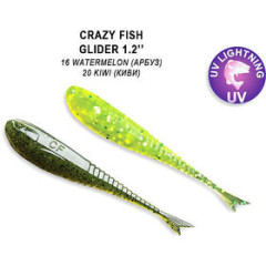 Силиконовая приманка Crazy Fish Glider 1.2" 70-30-16/20-1 / Анис / 30 мм (16шт.)