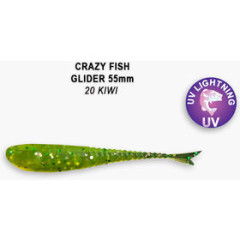 Силиконовая приманка Crazy Fish Glider 2.2" 35-55-20-6 / Кальмар / 55 мм (10шт.)
