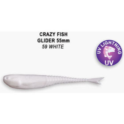 Силиконовая приманка Crazy Fish Glider 2.2" 35-55-59-6 / Кальмар / 55 мм (10шт.)