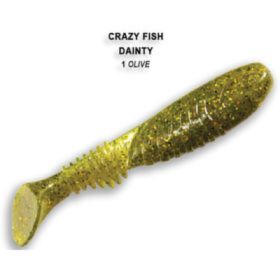 Силиконовая приманка Crazy Fish Dainty 3.3" 25-85-1-6 / Кальмар / 85 мм (6 шт.)