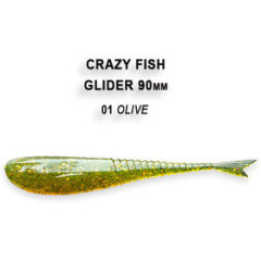 Силиконовая приманка Crazy Fish Glider 3.5" 36-90-1-6 / Кальмар / 90 мм (8 шт.)