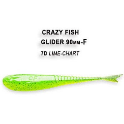 Силиконовая приманка Crazy Fish Glider 3.5" 36-90-7d-6-F / Кальмар / 90 мм/ Плавающие (8 шт.)