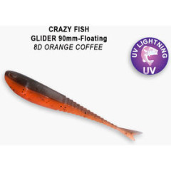 Силиконовая приманка Crazy Fish Glider 3.5" 36-90-8d-6-F / Кальмар / 90 мм/ Плавающие (8 шт.)