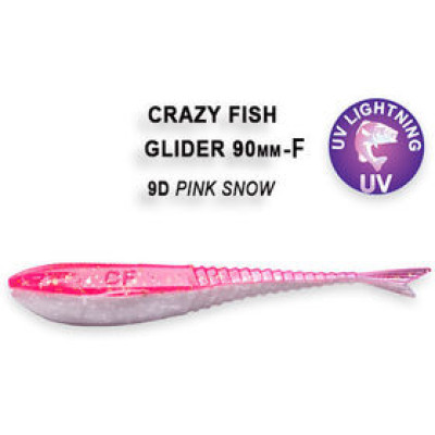 Силиконовая приманка Crazy Fish Glider 3.5" 36-90-9d-6-F / Кальмар / 90 мм/ Плавающие (8 шт.)