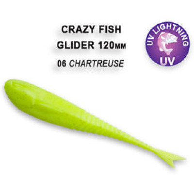 Силиконовая приманка Crazy Fish Glider 5" 37-120-6-6 / Кальмар /120 мм/  (6 шт.)