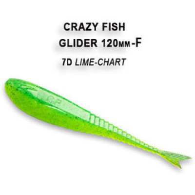 Силиконовая приманка Crazy Fish Glider 5" 37-120-7d-6-F / Кальмар /120 мм/Плавающие  (6 шт.)