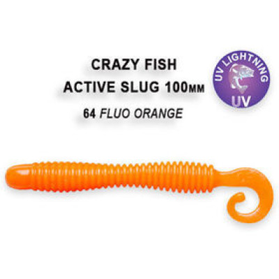 Силиконовая приманка Crazy Fish Active Slug 4 / 31-100-64-6 / Кальмар / 100мм (6 шт.)