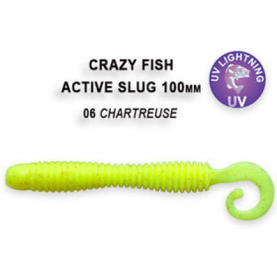 Силиконовая приманка Crazy Fish Active Slug 4 / 31-100-6-6 / Кальмар / 100мм (6 шт.)