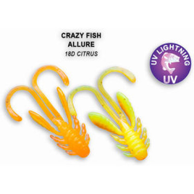 Силиконовая приманка Crazy Fish Allure 1,1 / 46-27-18d-6 / Кальмар/ 27мм (10 шт.)