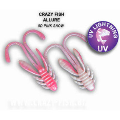 Силиконовая приманка Crazy Fish Allure 1,6 / 23-40-9d-6 / Кальмар / 40мм (8 шт.)