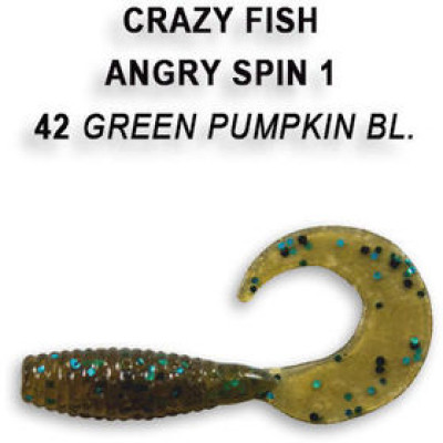 Силиконовая приманка Crazy Fish Angry spin 1.8 / 79-45-42-6 / Кальмар / 45мм (10 шт.)