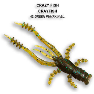 Силиконовая приманка Crazy Fish Crayfish 1.8" 26-45-42-6 / Кальмар / 45 мм (8 шт.)