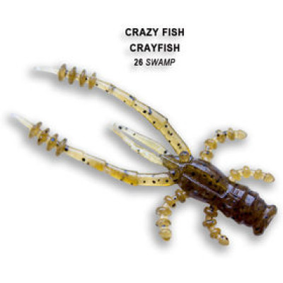 Силиконовая приманка Crazy Fish Crayfish 1.8" 26-45-26-6 / Кальмар / 45 мм (8 шт.)