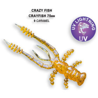 Силиконовая приманка Crazy Fish Crayfish 3" 34-75-9-6 / Кальмар / 75 мм (7 шт.)