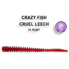 Силиконовая приманка Crazy Fish Cruel leech 1.6" 85-38-11-6 / Кальмар / 38 мм (6 шт.)