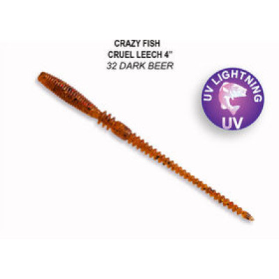 Силиконовая приманка Crazy Fish Cruel leech 4" 41-100-32-6 / Кальмар / 100 мм (7 шт.)