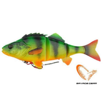 Приманка мягкая Savage Gear 4D Line Thru Perch (17см 63г) SS Firetiger