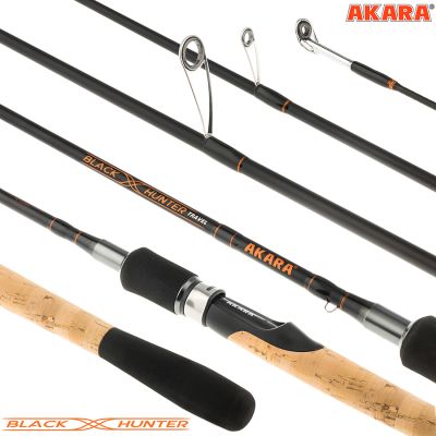 Спиннинг Аkara трэвел Akara Black Hunter Travel 734 ML, уголь, (тест 5-17), 2.2 м - фото, цена в Интернет-магазин товаров для рыбалки и туризма - Fishers.by