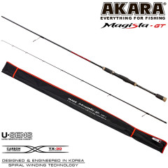 Спиннинг штекерный Akara Magista GT L702. уголь, ( тест 2.5-11), 2.1 м