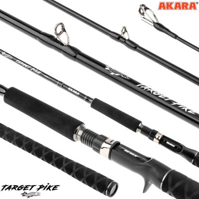 Спиннинг штекерный Akara Target Pike H , уголь, (тест 60-170), 2.57 м - фото, цена в Интернет-магазин товаров для рыбалки и туризма - Fishers.by