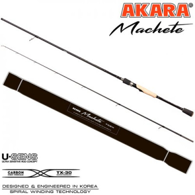 Спиннинг штекерный Akara Machete 802 МH, уголь, (тест 17-45), 2.4 м - фото, цена в Интернет-магазин товаров для рыбалки и туризма - Fishers.by