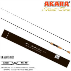 Спиннинг штекерный Akara Trout Time, уголь, (тест 0.4-3.5), 1.83м