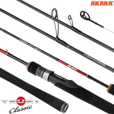 Спиннинг Аkara Teuri Classic UL702 TX-30. уголь, (тест 0.6-7), 2.1 м