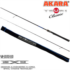 Спиннинг штекерный Akara Teuri Classic M, карбон TX-30. (тест 8-24.5), 2.1 м