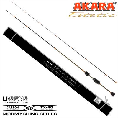 Спиннинг штекерный Akara Estetic TX-40. уголь, (тест 0.2-1), 1.68м - фото, цена в Интернет-магазин товаров для рыбалки и туризма - Fishers.by