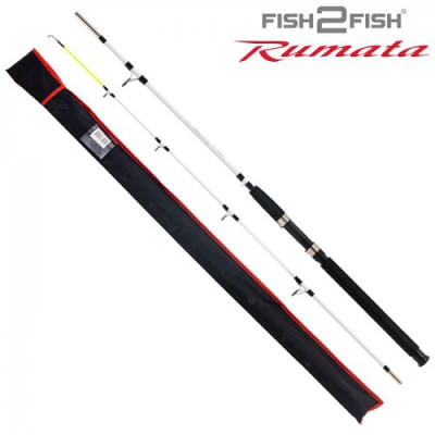 Спиннинг штекерный стекло 2 колена Fish 2 Fish Rumata, стеклопласт., (тест 80-150), 2.1 м
