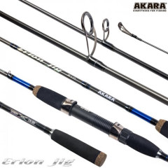 Спиннинг штекерный Akara Erion Jig TX-30. уголь, (тест 5-25), 2.1 м