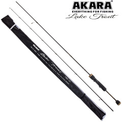 Спиннинг штекерный Akara Lake Trout UL, уголь, (тест 1-8), 1.8 м