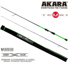 Спиннинг штекерный Akara Teuri Classic L762 TX-30. карбон TX-30. (тест 3.5-12), 2.13 м