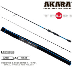 Спиннинг штекерный Akara Teuri MS, уголь, ( тест 8-24.5), 2.1 м
