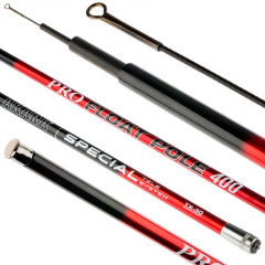 Удилище телескопическое Akara Float Pole, без колец, уголь, (тест 15-35 гр.), 4 м