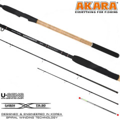 Удилище фидерное Akara EXPERIENCE FEEDER с цельной ручкой (тест 30-60-90 гр.), 3 м
