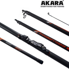 Удилище телескопическое Akara Prestige Bolo TX-40, уголь, (тест 10-35 гр.), 4 м