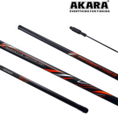 Удилище телескопическое Akara Prestige Pole TX-40, без колец, уголь, (тест 10-35), 4 м