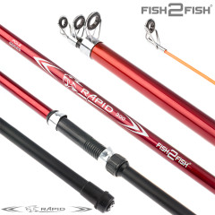 Удилище телескопическое д/с Fish2Fish Rapid Fiberglas, уголь, (тест 10-40), 6 м
