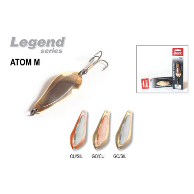 Блесна колеблющаяся Akara Legend Atom M со вставкой 6 см, 18 гр