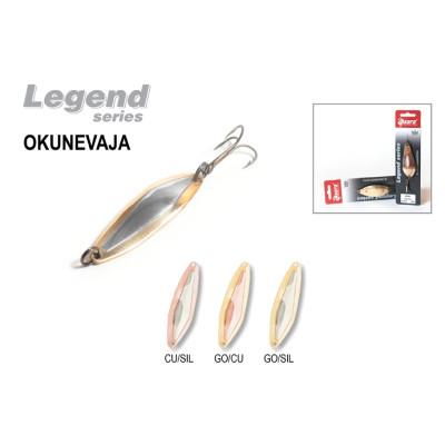 Блесна колеблющаяся Akara Legend Okunevaja со вставкой 6 см, 14 гр