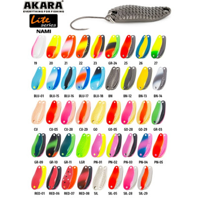 Блесна колеблющаяся Akara Lite Series Nami 27 мм,2 гр