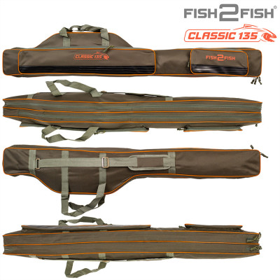Чехол Fish2Fish Classsic с катушкой, 2 секции, 135 см