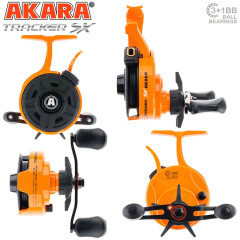 Катушка зимняя мультипликаторная Akara Tracker SX (60 мм), 3 ш.п.+1 р.п.