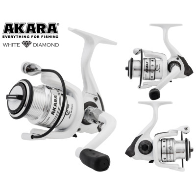 Катушка безынерционная Akara White Diamond 2000, 4 ш.п.+ 1 р.п. - фото, цена в Интернет-магазин товаров для рыбалки и туризма - Fishers.by