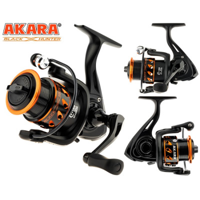 Катушка безынерционная Akara Black Hunter Shalow 3000, 9 ш.п.+ 1 р.п. - фото, цена в Интернет-магазин товаров для рыбалки и туризма - Fishers.by