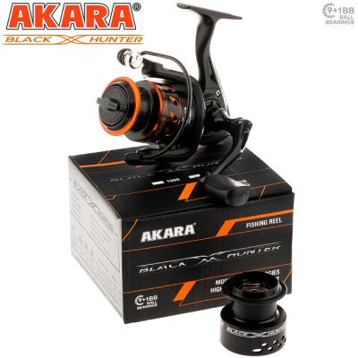 Катушка безынерционная Akara Black Hunter Shalow 3000, 9 ш.п.+ 1 р.п. - фото, цена в Интернет-магазин товаров для рыбалки и туризма - Fishers.by