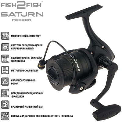 Катушка фидерная Fish 2 Fish Saturn Feeder 5000 ,4 ш.п. +1 р.п.