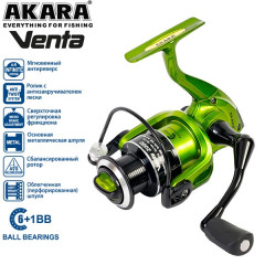 Катушка безынерционная Akara Venta 1000, 6 ш.п.+ 1 р.п.